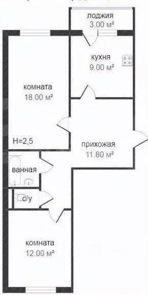 2-к кв. Костромская область, Кострома Малышково мкр, проезд ... - Фото 1