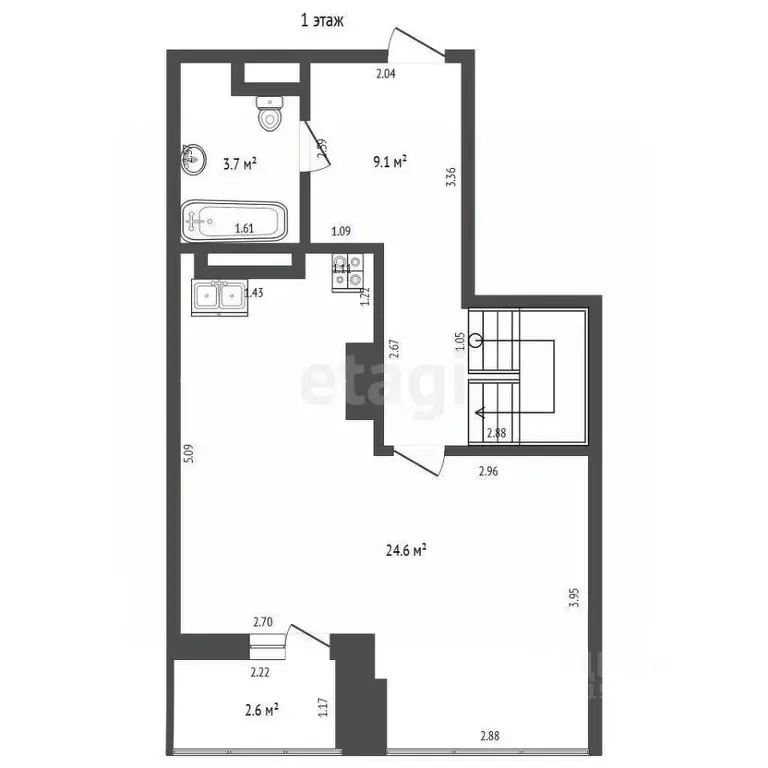 2-к кв. Самарская область, Самара просп. Карла Маркса, 171 (62.0 м) - Фото 2