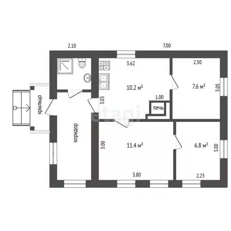 Дом в Кемеровская область, Кемерово Орловская ул. (64 м) - Фото 1