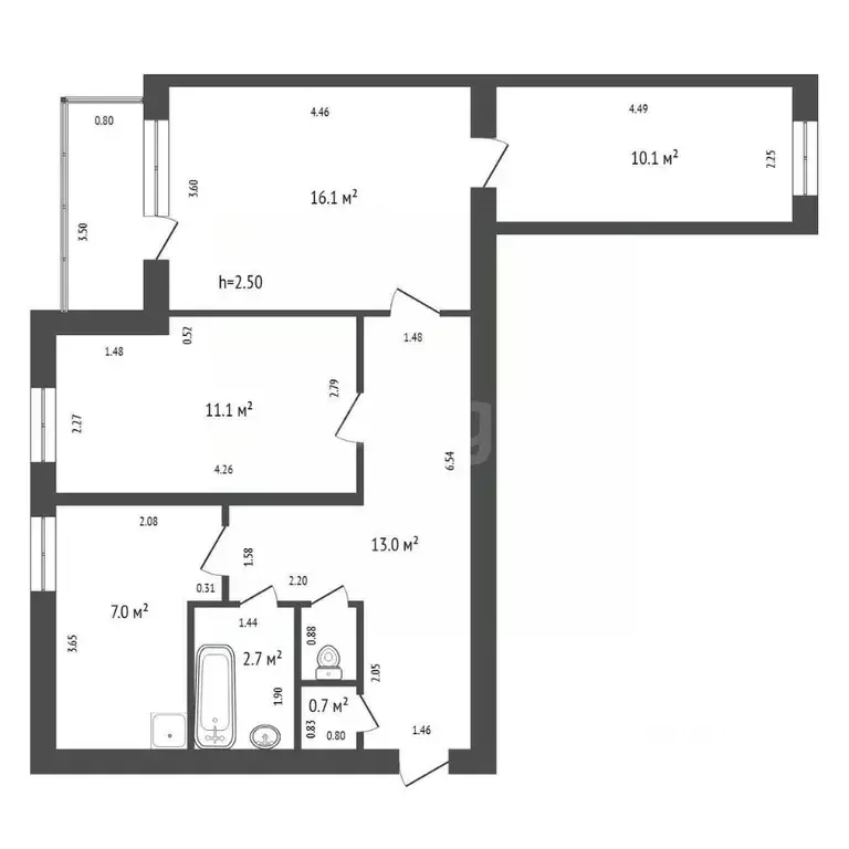 3-к кв. Красноярский край, Манско-Уярский округ, с. Шалинское ул. ... - Фото 2