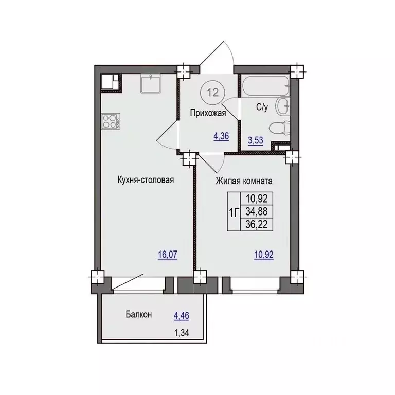 1-к кв. Псковская область, Псковский район, Завеличенская волость, д. ... - Фото 1