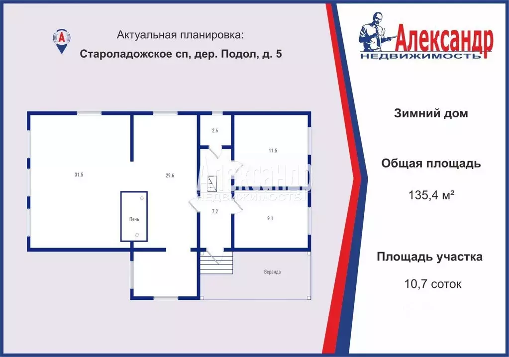 Дом в Ленинградская область, Волховский район, Староладожское с/пос, ... - Фото 2