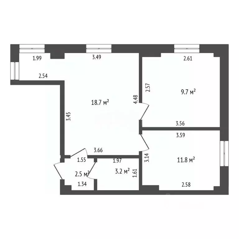 2-к кв. Крым, Ялта ул. Достоевского, 18Д (46.0 м) - Фото 1