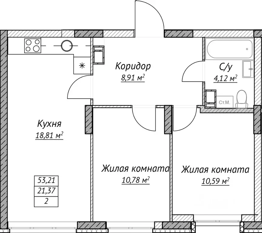 2-к кв. Нижегородская область, Нижний Новгород Сахарный Дол жилой ... - Фото 0