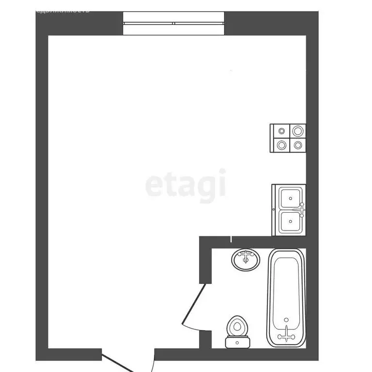 Квартира-студия: Южноуральск, улица Энергетиков, 7 (32.4 м) - Фото 0