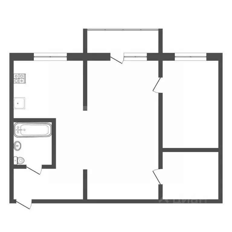 2-к кв. Тульская область, Богородицк ул. Ленина, 17 (46.6 м) - Фото 2