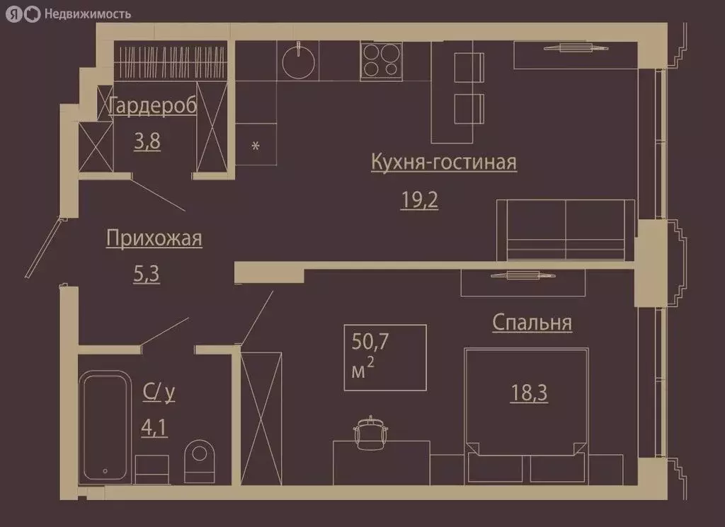 2-комнатная квартира: Новосибирск, улица Чаплыгина, 54 (49.3 м) - Фото 0