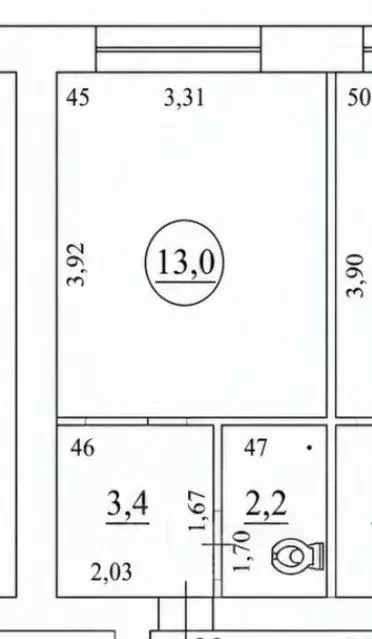 Студия Самарская область, Самара ул. Георгия Димитрова, 42 (18.6 м) - Фото 2