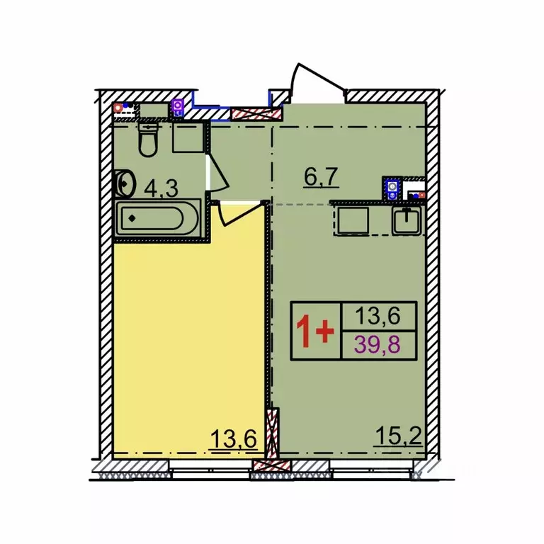 1-к кв. Нижегородская область, Нижний Новгород Квартет жилой комплекс ... - Фото 0