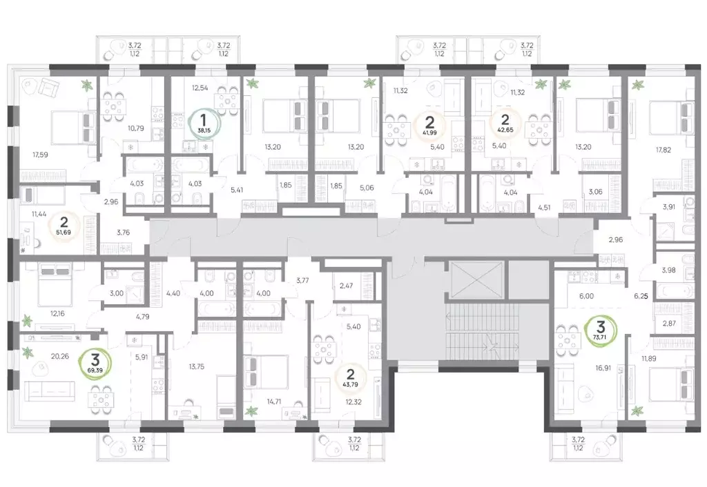 3-к кв. Красноярский край, Красноярск Азовская ул., 1/1 (69.39 м) - Фото 2