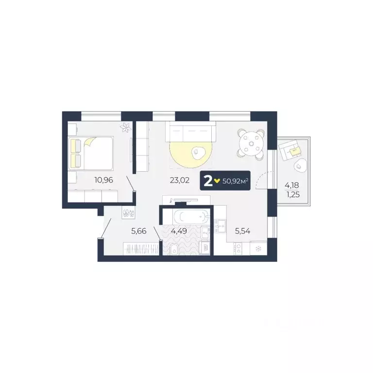 2-к кв. Красноярский край, Красноярск городской округ, пос. Солонцы, ... - Фото 1