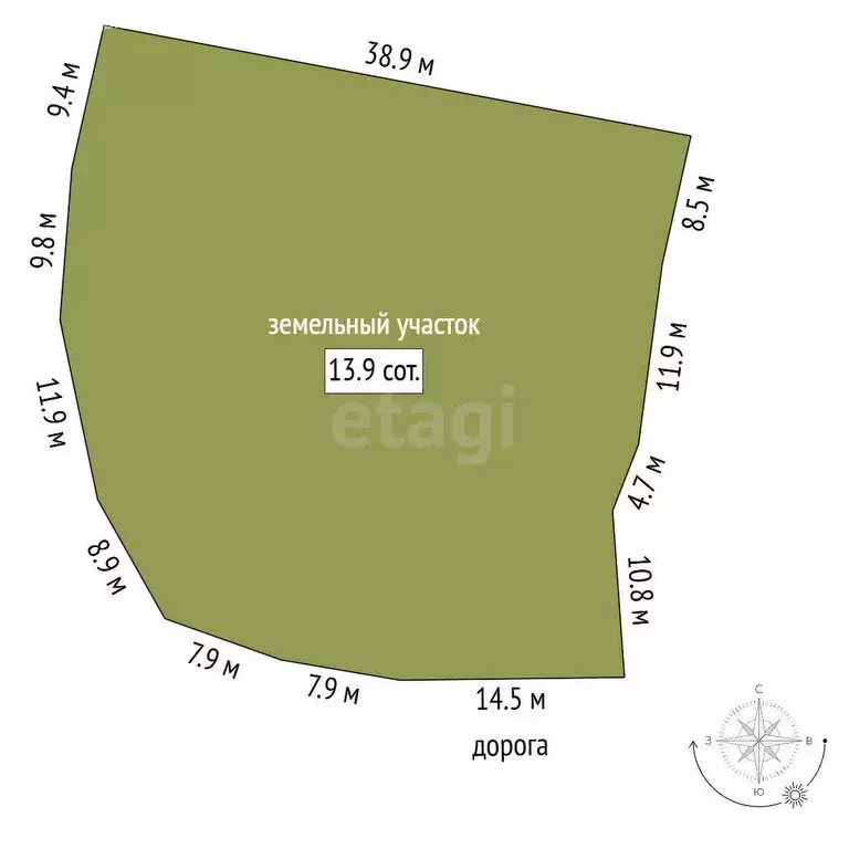 Участок в село Беломестное, Набережная улица (15 м) - Фото 1