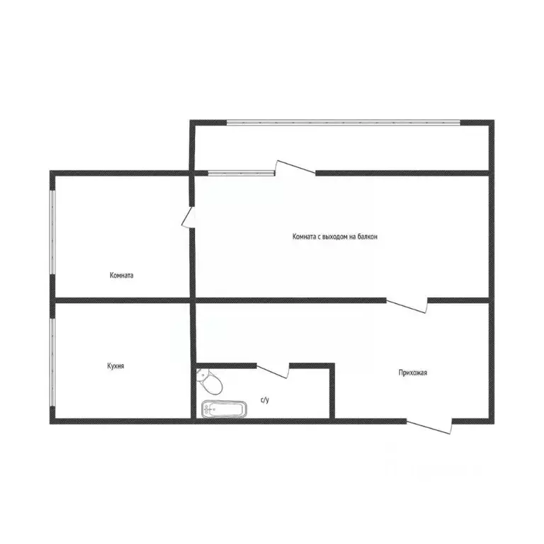 1-к кв. Смоленская область, Ярцево ул. Энтузиастов, 41 (36.4 м) - Фото 2