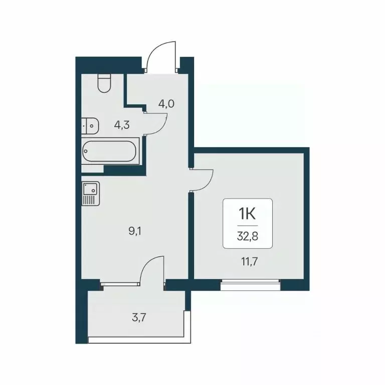 1-к кв. Новосибирская область, Новосибирск Игарская ул., 6 (32.8 м) - Фото 0