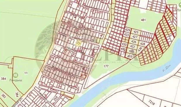 Участок в Воронежская область, с. Семилуки ул. Берегового, 12 (25.0 ... - Фото 1