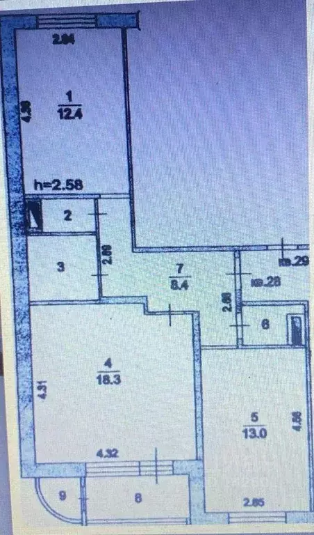 Квартира, 2 комнаты, 64 м - Фото 2