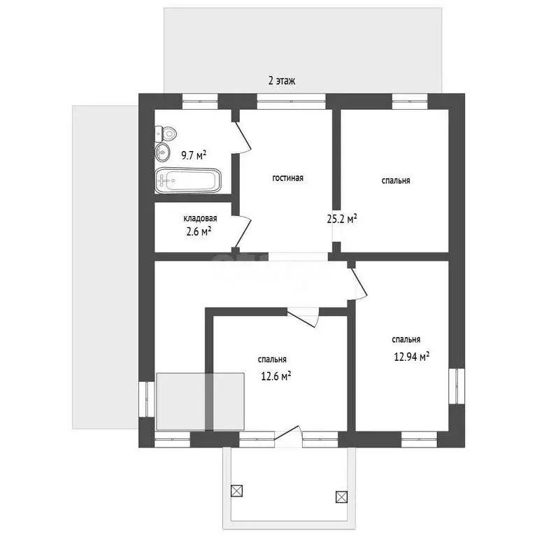 Дом в посёлок Красный Сад, Центральная улица (110 м) - Фото 1