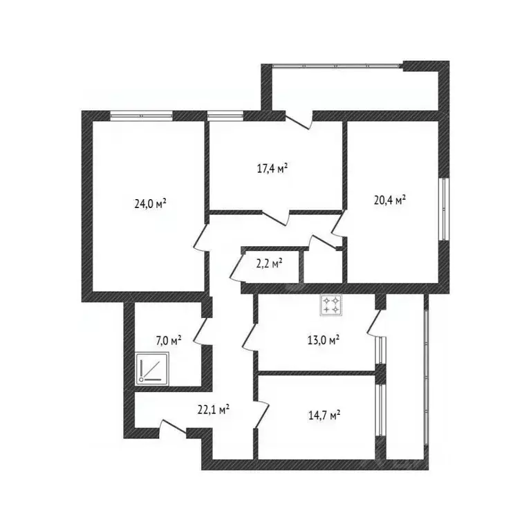 3-к кв. Брянская область, Брянск Московский мкр, 36 (122.2 м) - Фото 2