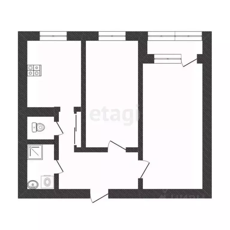 2-к кв. Смоленская область, Ярцево ул. Старозавопье, 3 (48.4 м) - Фото 2