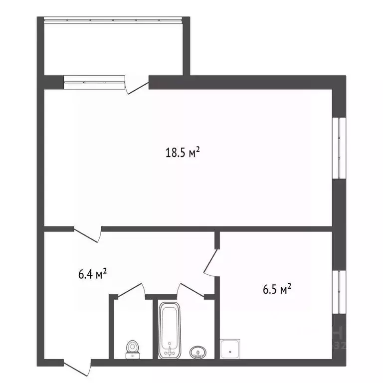 2-к кв. Красноярский край, Красноярск ул. Малиновского, 5 (48.1 м) - Фото 2