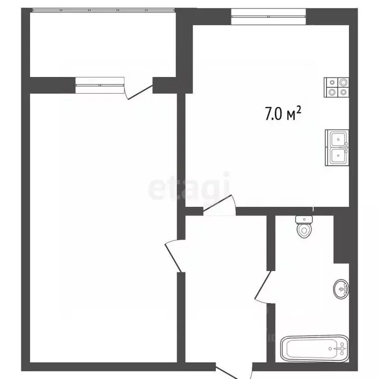 1-к кв. Москва Митинская ул., 28к3 (40.6 м) - Фото 2