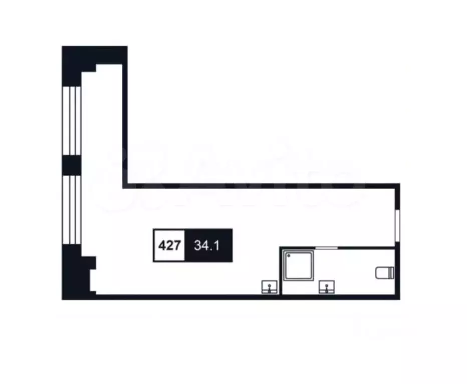 Студия Москва Нижегородская ул., 32С15 (34.1 м) - Фото 2