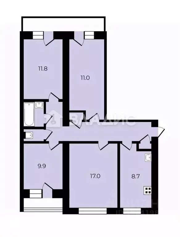 4-к кв. Московская область, Балашиха Звездная ул., 12 (77.4 м) - Фото 2