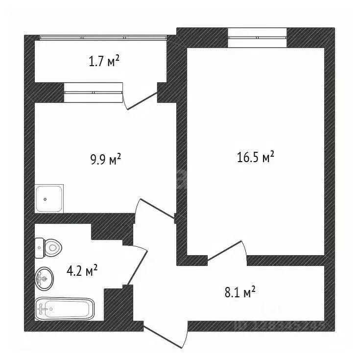 1-к кв. Нижегородская область, Нижний Новгород ул. академика Сахарова, ... - Фото 2