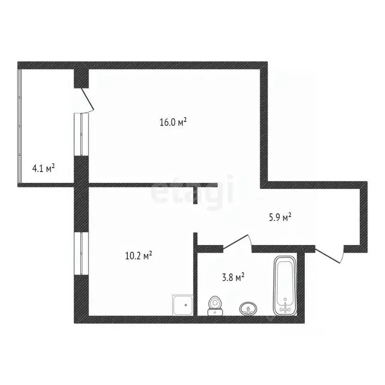 1-к кв. Красноярский край, Красноярск ул. Петра Подзолкова, 3И (36.3 ... - Фото 1