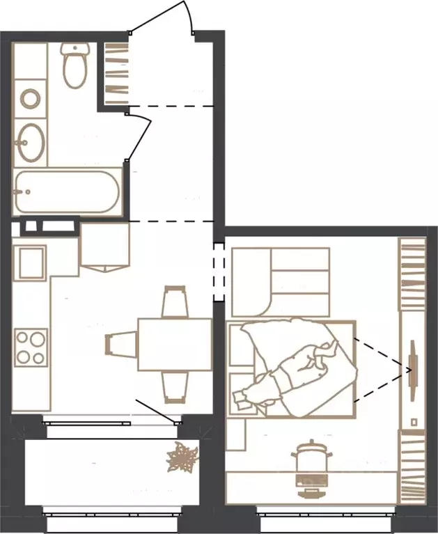 1-к кв. Алтай, Майминский район, с. Майма, Алгаир-2 кв-л  (32.0 м) - Фото 1