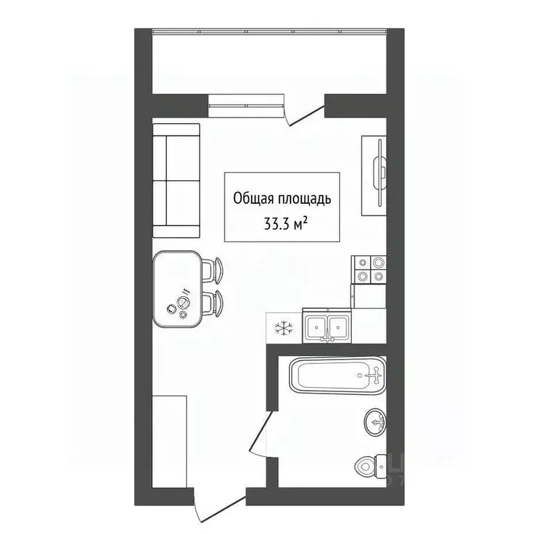 1-к кв. Алтай, Горно-Алтайск ул. Осипенко (33.3 м) - Фото 2