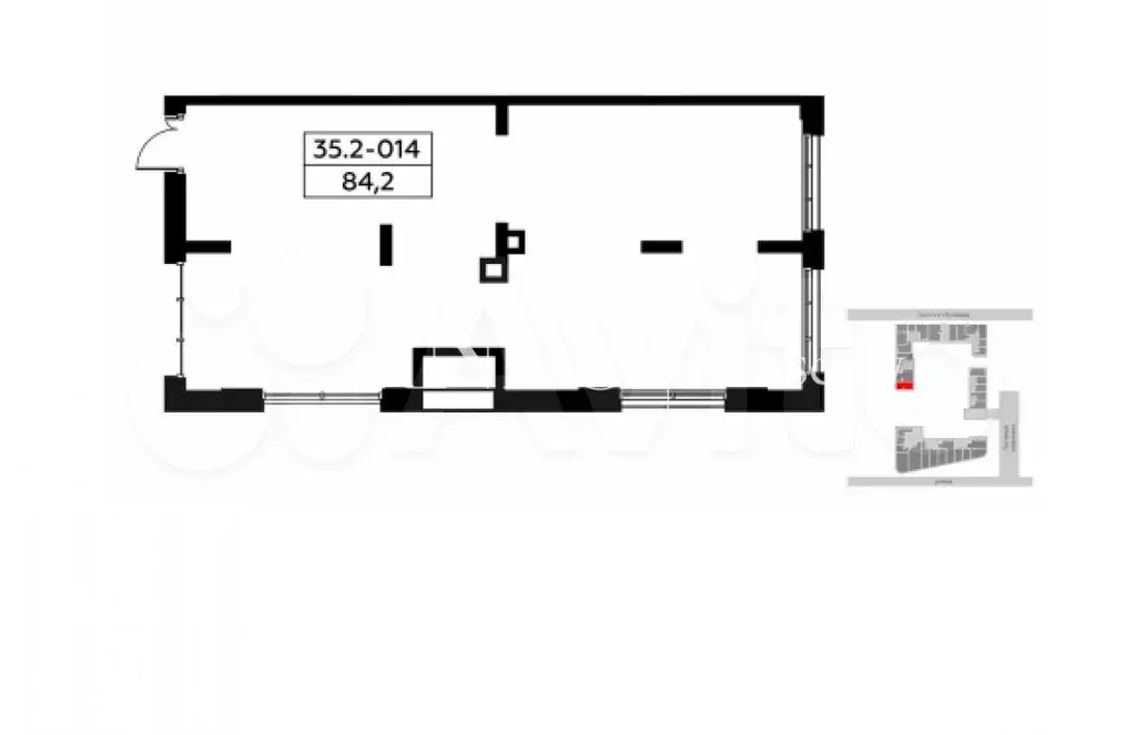 Торговое помещение ЖК Скандинавия, 84,2 кв.м., к 3 - Фото 0