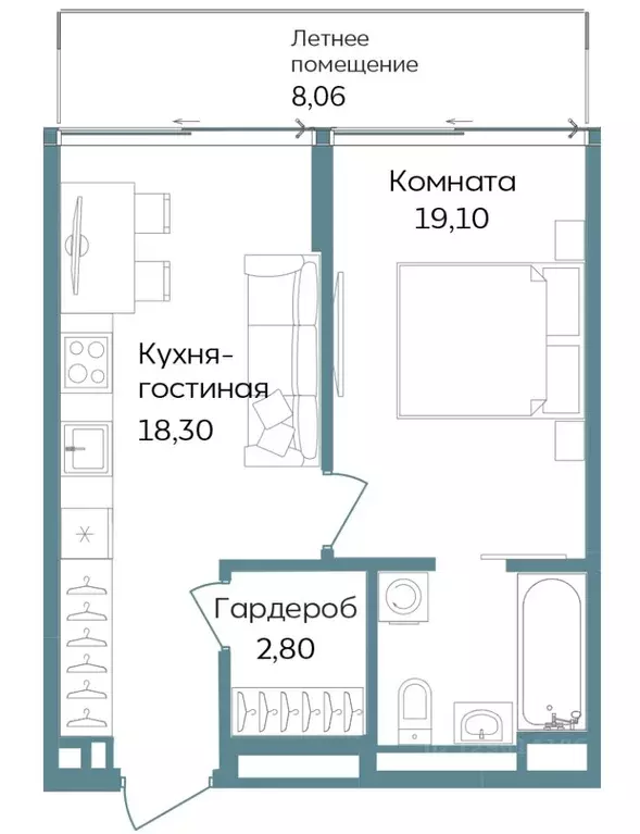 1-к кв. Крым, Саки ул. Морская (48.26 м) - Фото 0