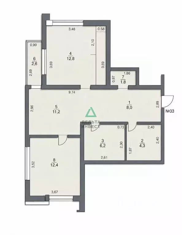 2-к кв. Башкортостан, Уфа ул. Заки Валиди, 58 (60.1 м) - Фото 2