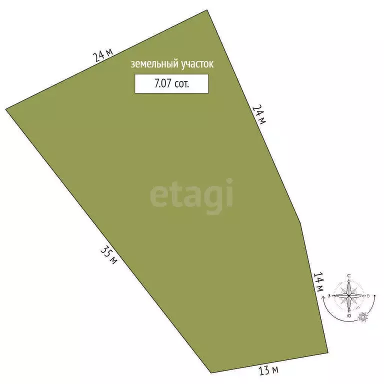 Участок в Брянск, садоводческое объединение Садовод (7.1 м) - Фото 1