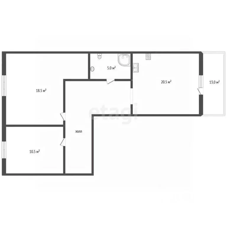 3-к кв. Челябинская область, Челябинский городской округ, пос. ... - Фото 1