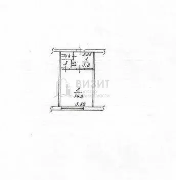 1-к кв. Татарстан, Нижнекамск просп. Строителей, 8Б (19.6 м) - Фото 2