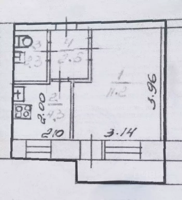 1-к кв. Кировская область, Киров ул. Маклина, 59 (20.3 м) - Фото 2