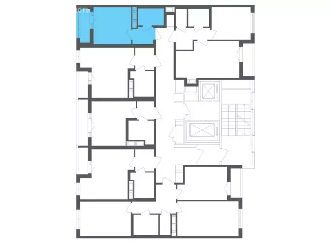 Квартира-студия: посёлок Шушары, Старорусский проспект, 3к1 (19.4 м) - Фото 2