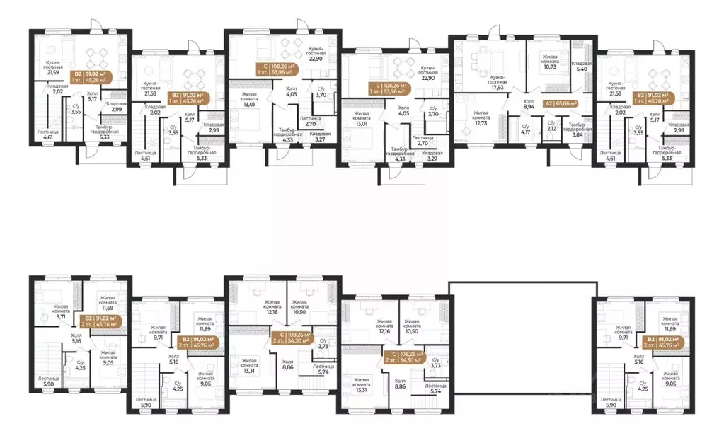 Таунхаус в Ленинградская область, Всеволожск ш. Южное (91 м) - Фото 1
