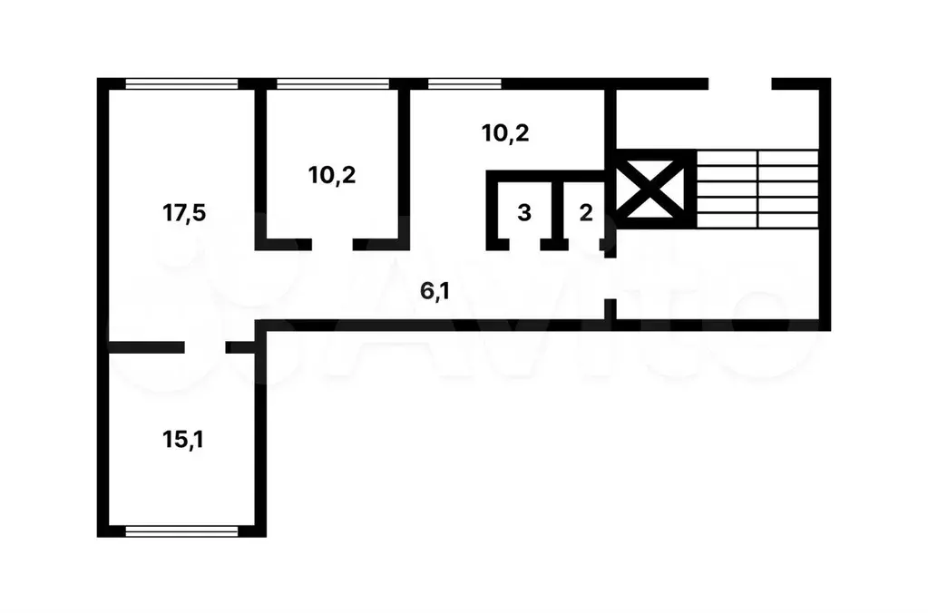 3-к. квартира, 66 м, 1/9 эт. - Фото 1