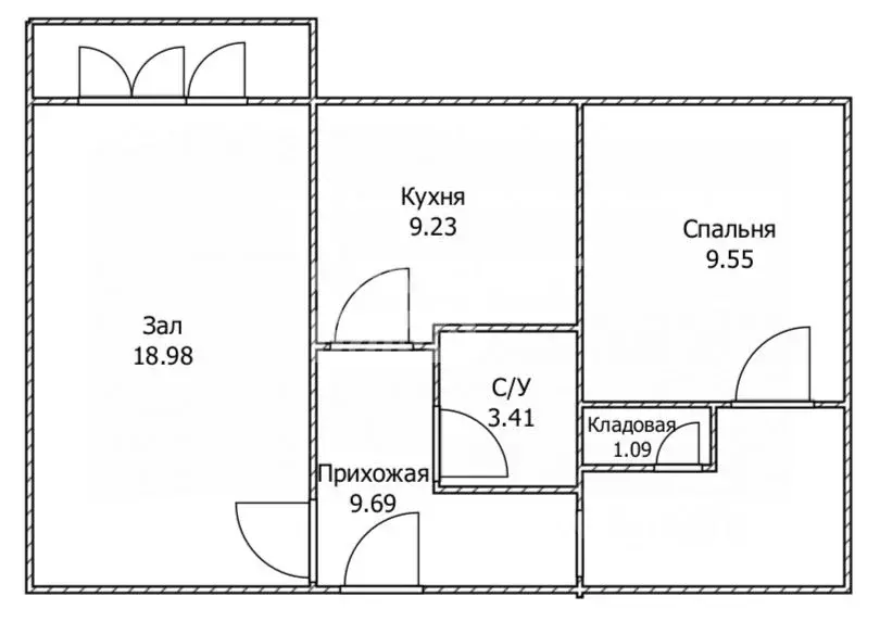 2-к кв. Ульяновская область, Ульяновск просп. Ленинского Комсомола, 32 ... - Фото 2