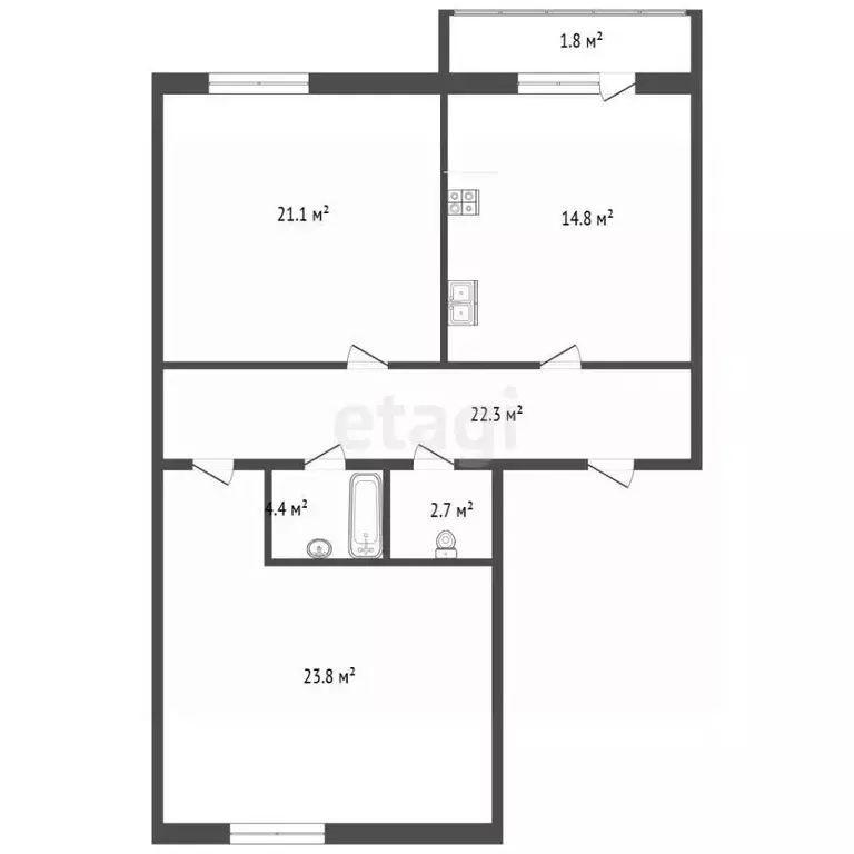 2-к кв. Самарская область, Самара Революционная ул., 5 (89.2 м) - Фото 2
