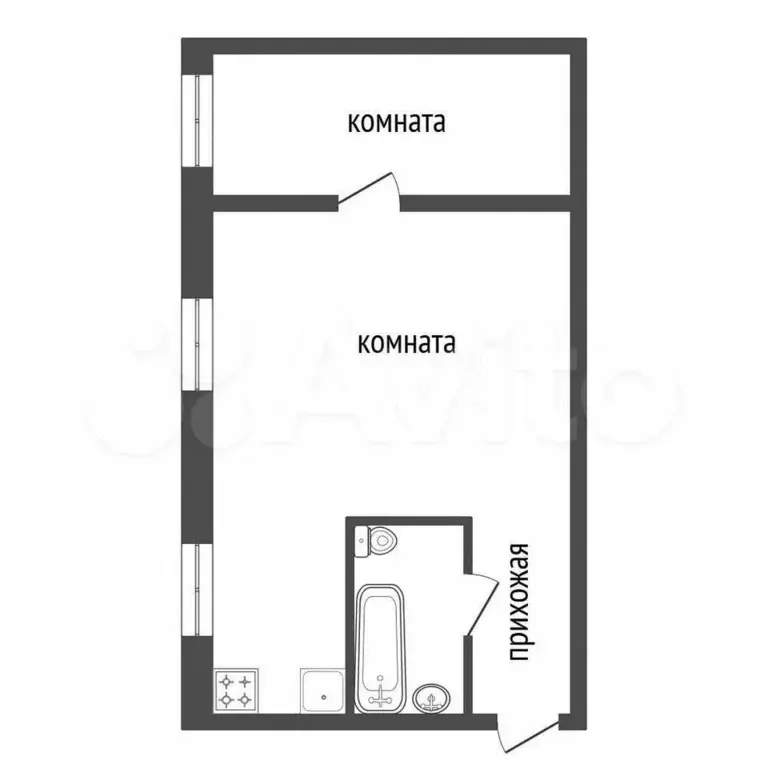 2-к. квартира, 48 м, 1/5 эт. - Фото 0