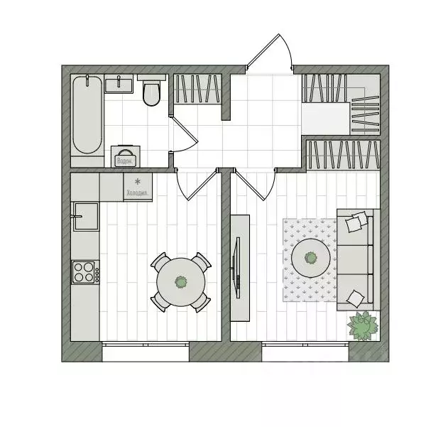 1-к кв. Кировская область, Киров бул. Прибрежный, 6 (34.0 м) - Фото 1