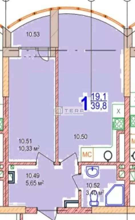 1-к кв. Башкортостан, Уфа Бакалинская ул., 64к4 (38.5 м) - Фото 1