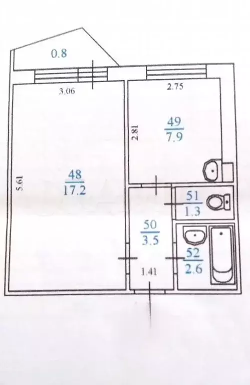 1-к. квартира, 34 м, 6/9 эт. - Фото 0