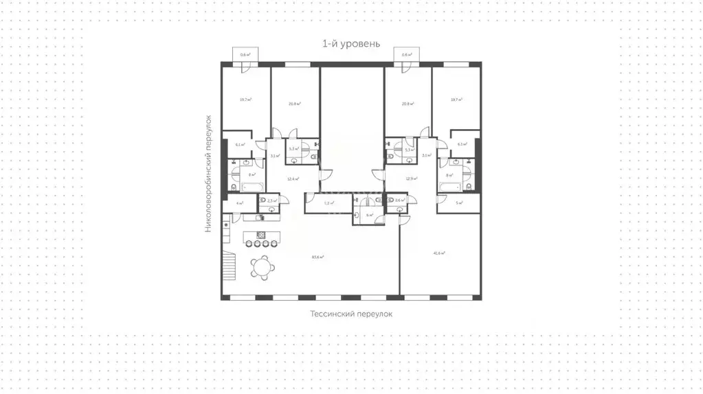6-к кв. Москва Тессинский пер., 1 (446.0 м) - Фото 1