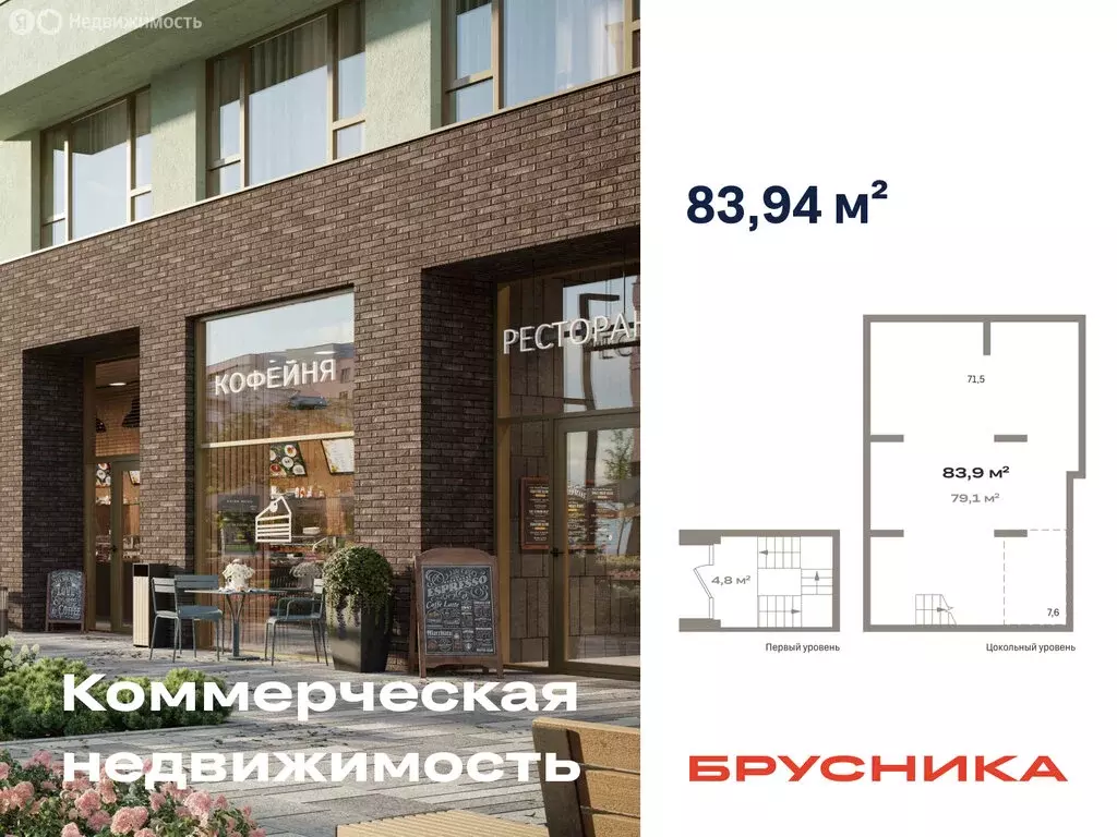 Помещение свободного назначения (83.94 м) - Фото 1