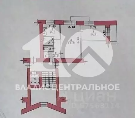 2-к кв. Новосибирская область, Новосибирск Широкая ул., 15 (40.0 м) - Фото 1